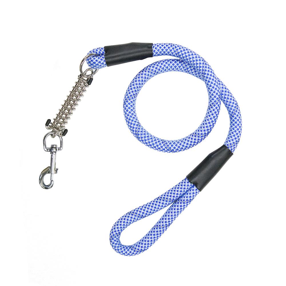large blue leash