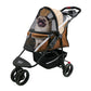 brown milky way revolutionary pet stroller with dog
