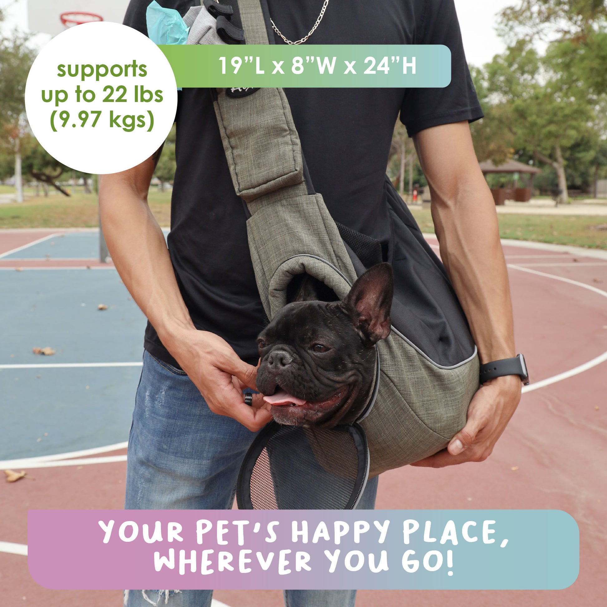supports pets up to 22 lbs